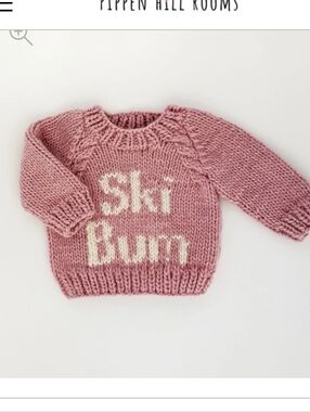 Pink and Cream Knit 'Ski' Pullover